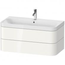 Duravit HP4348O2222 - Happy D.2 Plus Two Drawer C-Shaped Wall-Mount Vanity Kit White