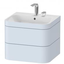 Duravit HP4635E9797 - Duravit Happy D.2 Plus Two Drawer C-Bonded Wall-Mount Vanity Kit Light Blue