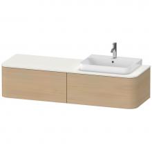 Duravit HP4944R7171 - Happy D.2 Plus Two Drawer Wall-Mount Vanity Unit Mediterranean Oak