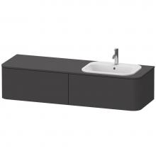 Duravit HP4954R8080 - Happy D.2 Plus Four Drawer Wall-Mount Vanity Unit Graphite