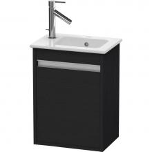 Duravit KT6417R1616 - Ketho One Door Wall-Mount Vanity Unit Oak Black