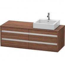 Duravit KT6657R2121 - Duravit Ketho Vanity Unit Wall-Mounted  Dark Walnut