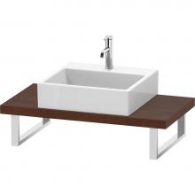 Duravit LC100C01313 - L-Cube Console with One Sink Cut-Out American Walnut