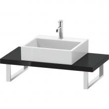 Duravit LC100C04040 - L-Cube Console with One Sink Cut-Out Black