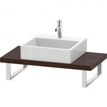 Duravit LC100C06969 - L-Cube Console with One Sink Cut-Out Walnut Brushed