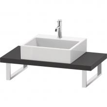 Duravit LC100C08080 - L-Cube Console with One Sink Cut-Out Graphite