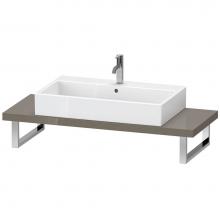 Duravit LC100C08989 - Duravit L-Cube Console with One Sink Cut-Out Flannel Gray