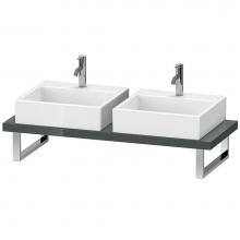 Duravit LC101C03838 - Duravit L-Cube Console with Two Sink Cut-Outs Dolomite Gray