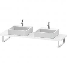 Duravit LC101C08585 - L-Cube Console with Two Sink Cut-Outs White