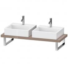 Duravit LC101C08686 - Duravit L-Cube Console with Two Sink Cut-Outs Cappuccino