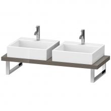 Duravit LC101C08989 - Duravit L-Cube Console with Two Sink Cut-Outs Flannel Gray