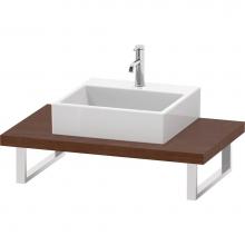 Duravit LC102C01313 - L-Cube Console with One Sink Cut-Out American Walnut