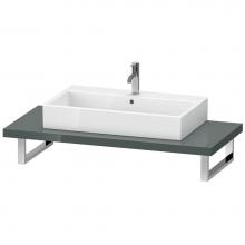 Duravit LC102C03838 - Duravit L-Cube Console with One Sink Cut-Out Dolomite Gray