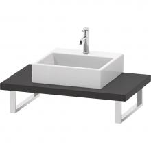 Duravit LC102C08080 - L-Cube Console with One Sink Cut-Out Graphite