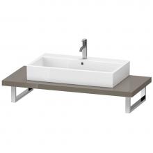 Duravit LC102C08989 - Duravit L-Cube Console with One Sink Cut-Out Flannel Gray