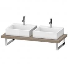 Duravit LC103C01111 - Duravit L-Cube Console with Two Sink Cut-Outs Cashmere Oak