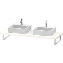 Duravit LC103C02222 - L-Cube Console with Two Sink Cut-Outs White