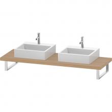 Duravit LC103C03030 - L-Cube Console with Two Sink Cut-Outs Natural Oak