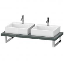 Duravit LC103C03838 - Duravit L-Cube Console with Two Sink Cut-Outs Dolomite Gray