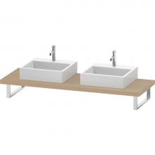 Duravit LC103C07171 - L-Cube Console with Two Sink Cut-Outs Mediterranean Oak