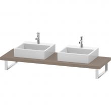 Duravit LC103C07575 - L-Cube Console with Two Sink Cut-Outs Linen