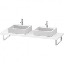 Duravit LC103C08585 - L-Cube Console with Two Sink Cut-Outs White