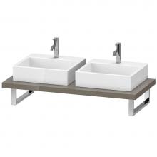 Duravit LC103C08989 - Duravit L-Cube Console with Two Sink Cut-Outs Flannel Gray