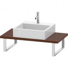 Duravit LC104C01313 - L-Cube Console with One Sink Cut-Out American Walnut