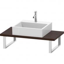 Duravit LC104C06969 - L-Cube Console with One Sink Cut-Out Walnut Brushed