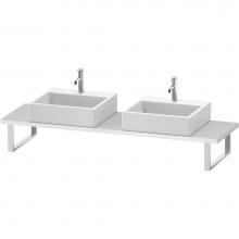 Duravit LC105C01818 - L-Cube Console with Two Sink Cut-Outs White