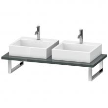 Duravit LC105C03838 - Duravit L-Cube Console with Two Sink Cut-Outs Dolomite Gray