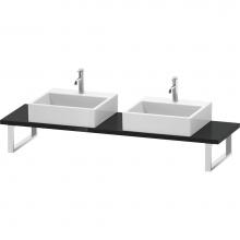 Duravit LC105C04040 - L-Cube Console with Two Sink Cut-Outs Black