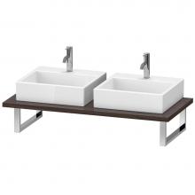 Duravit LC105C05353 - Duravit L-Cube Console with Two Sink Cut-Outs Chestnut Dark