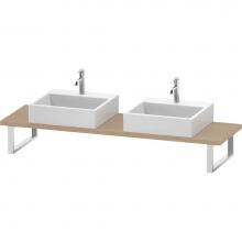 Duravit LC105C07171 - L-Cube Console with Two Sink Cut-Outs Mediterranean Oak