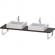 Duravit LC105C07272 - L-Cube Console with Two Sink Cut-Outs Dark Brushed Oak