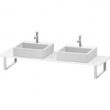 Duravit LC105C08585 - L-Cube Console with Two Sink Cut-Outs White