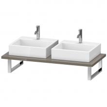 Duravit LC105C08989 - Duravit L-Cube Console with Two Sink Cut-Outs Flannel Gray