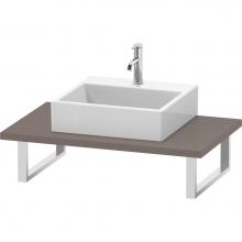 Duravit LC106C04343 - L-Cube Console with One Sink Cut-Out Basalt