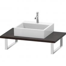 Duravit LC106C07272 - L-Cube Console with One Sink Cut-Out Dark Brushed Oak