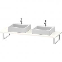 Duravit LC107C02222 - L-Cube Console with Two Sink Cut-Outs White