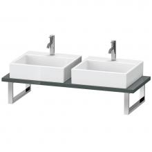 Duravit LC107C03838 - Duravit L-Cube Console with Two Sink Cut-Outs Dolomite Gray