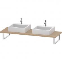 Duravit LC107C07171 - L-Cube Console with Two Sink Cut-Outs Mediterranean Oak