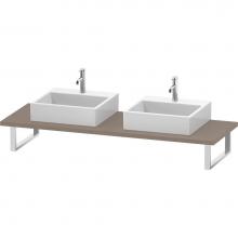 Duravit LC107C07575 - L-Cube Console with Two Sink Cut-Outs Linen