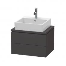 Duravit LC580508080 - L-Cube Two Drawer Vanity Unit For Console Graphite