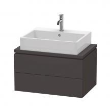 Duravit LC580608080 - L-Cube Two Drawer Vanity Unit For Console Graphite