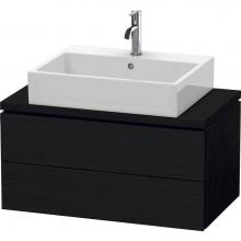 Duravit LC580701616 - L-Cube Two Drawer Vanity Unit For Console Oak Black