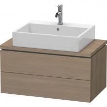 Duravit LC580703535 - L-Cube Two Drawer Vanity Unit For Console Oak Terra