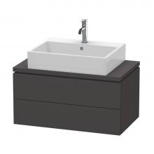 Duravit LC580708080 - L-Cube Two Drawer Vanity Unit For Console Graphite