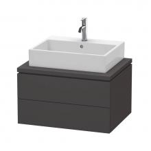 Duravit LC581608080 - L-Cube Two Drawer Vanity Unit For Console Graphite