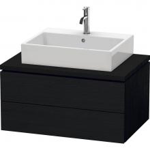 Duravit LC581701616 - L-Cube Two Drawer Vanity Unit For Console Oak Black